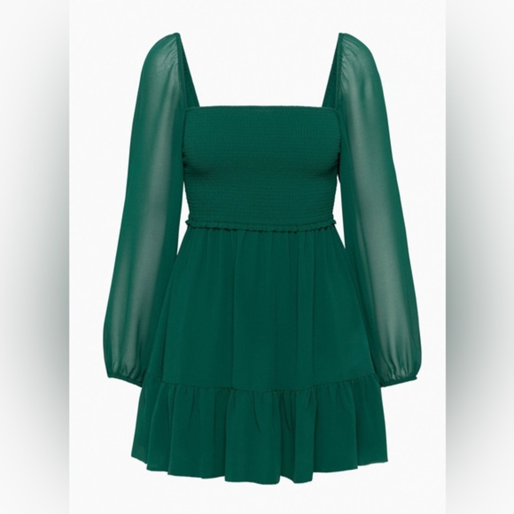 Wilfred NWOT Tempest Chiffon Mini Dress in Green